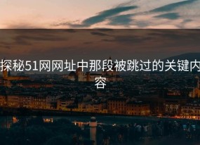 探秘51网网址中那段被跳过的关键内容