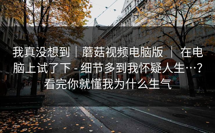 我真没想到｜蘑菇视频电脑版 ｜ 在电脑上试了下 - 细节多到我怀疑人生…？看完你就懂我为什么生气
